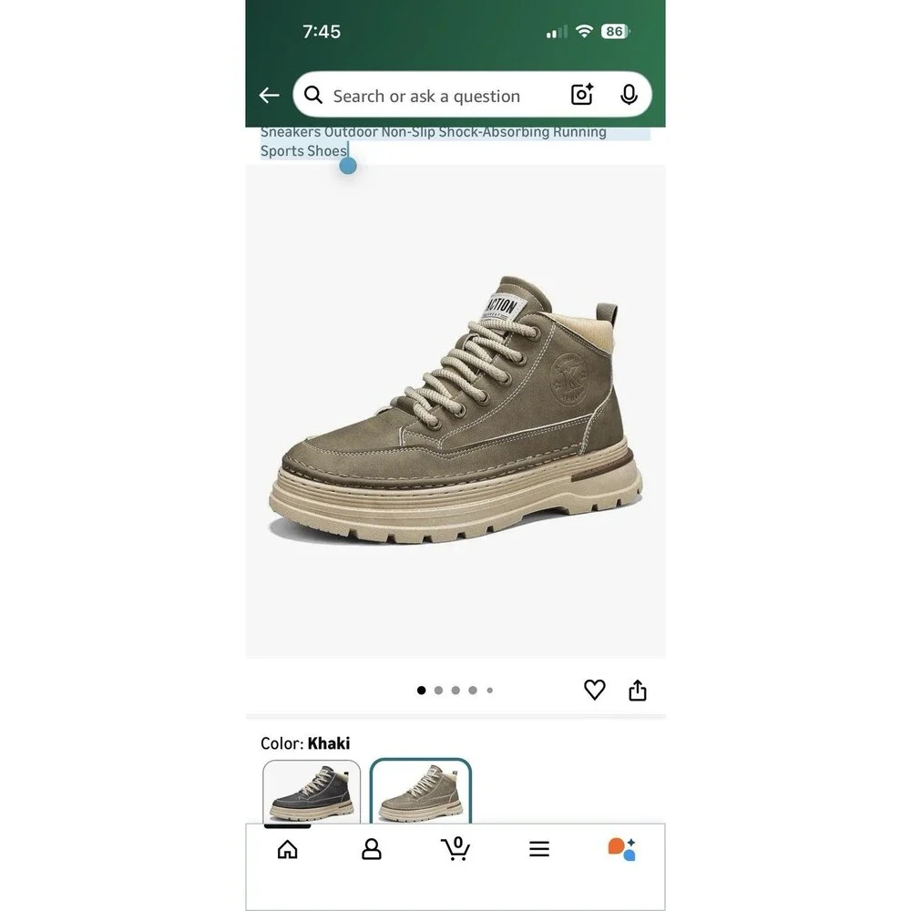 Men's Fashion Casual Shoes Men's Lace-Up High Top Fashion Sneakers
